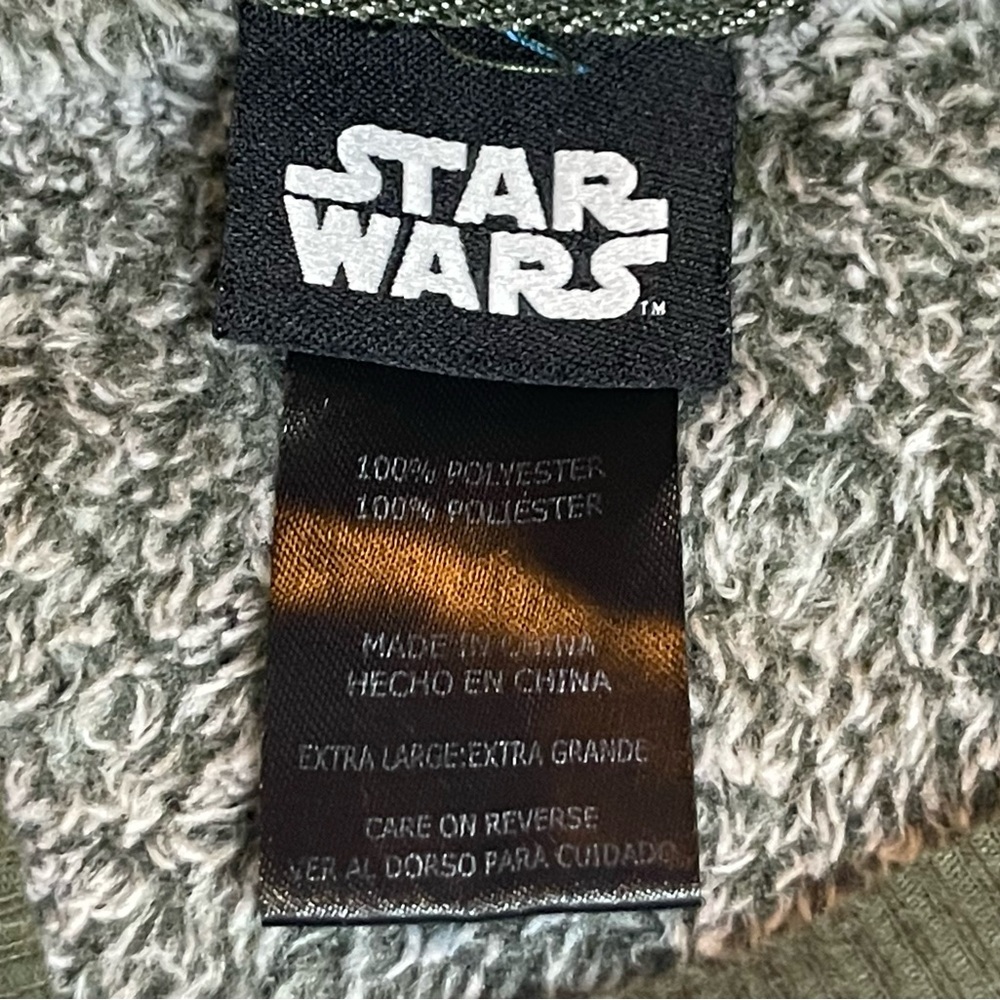 Star Wars Womens Baby Yoda Grogu Fleece Sweater Size XL Long Sleeve Pullover - Picture 6 of 7